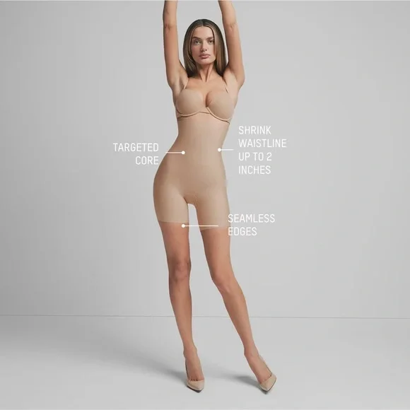 SKIMS Body CORE SCULPT HIGH-WAISTED SHORT Shapewear CLAY - Picture 6 of 6